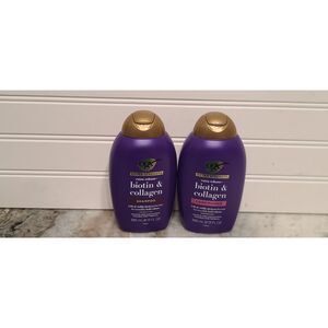 OGX Extra Strength Extra Volume Biotin & Collagen Shampoo & Conditioner NEW